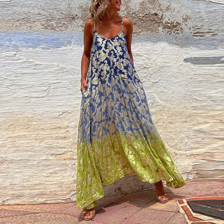 Levoire | Robe Boho Design Élégant Bleu