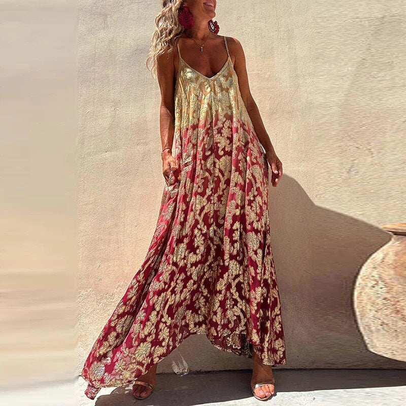 Levoire | Robe Boho Design Élégant Rot