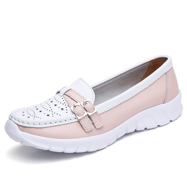 Levoire | Mocassins Pour Femmes Confortables Avec Détail De Ceinture Rosa