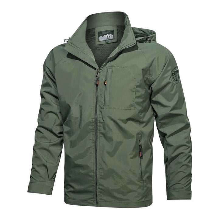 Levoire | Veste À Capuche Zippée Pour Hommes Coupe-Vent Vert