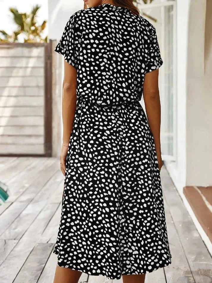 Levoire | Robe Midi À Manches Courtes Robe De Plage