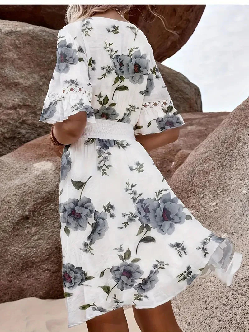 Levoire | Robe D'Été, Manches Courtes, Dentelle, Robe Courte, Robe De Soleil