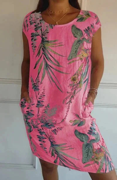 Levoire | Coupe Décontractée Robe Mini Poche Robe Décontractée Rosa