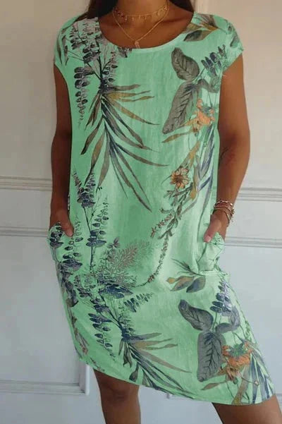 Levoire | Coupe Décontractée Robe Mini Poche Robe Décontractée Vert