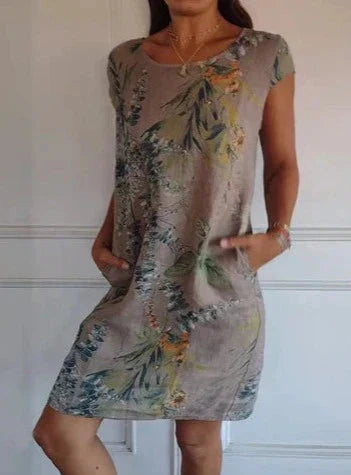 Levoire | Coupe Décontractée Robe Mini Poche Robe Décontractée Braun