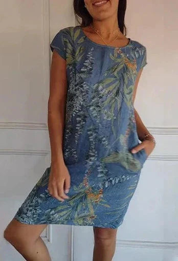 Levoire | Coupe Décontractée Robe Mini Poche Robe Décontractée Bleu foncé