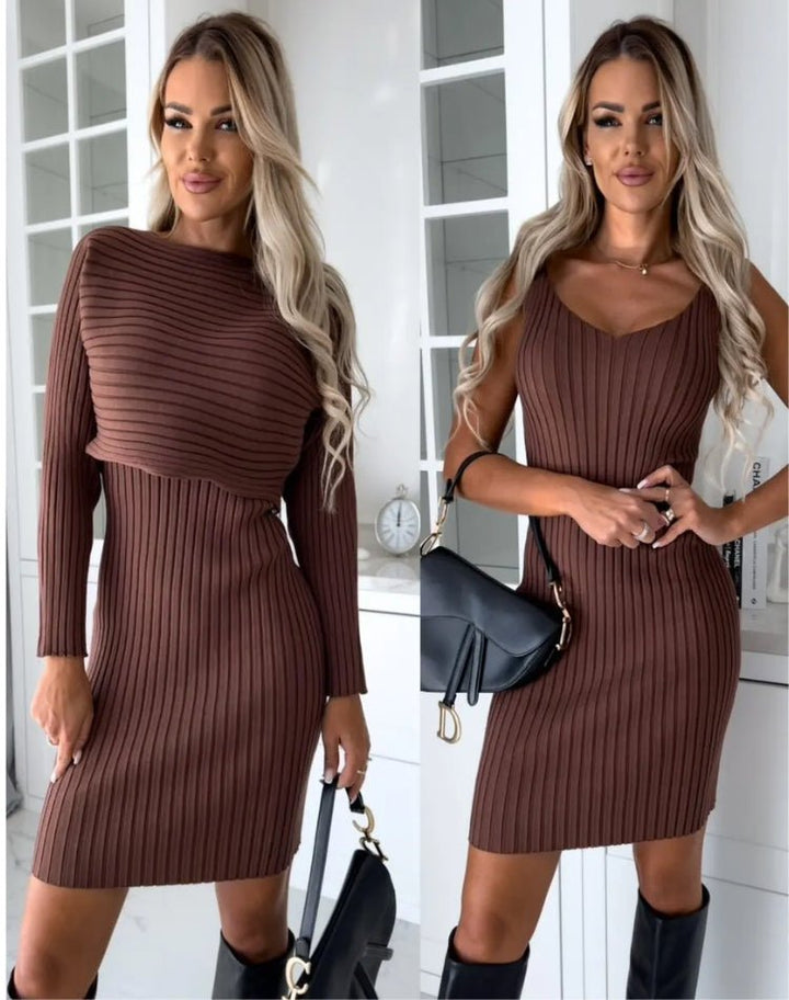 Levoire | Robe Pull Ensemble Braun
