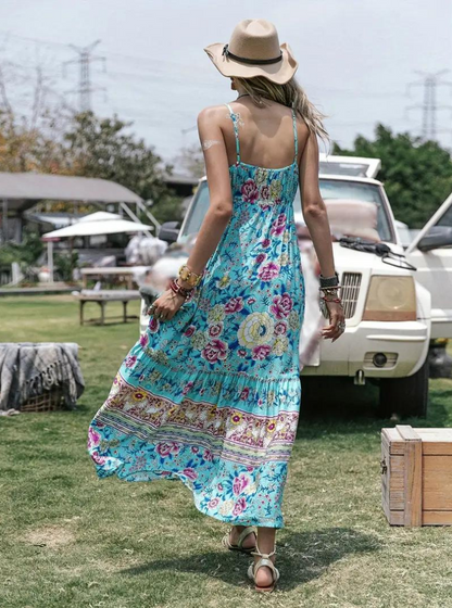 Levoire | Robe Solaire, Sans Manches, Boho, Robe À Fleurs, Robe Maxi