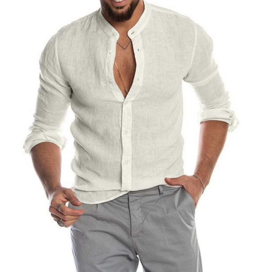 Levoire | Chemise En Lin Respirante Pour Hommes Élégante Et Confortable Blanc