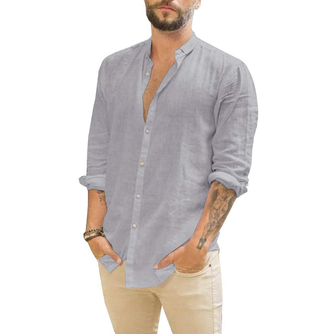 Levoire | Chemise En Lin 100% Pour Homme Pour Une Journée D'Été Décontractée gris