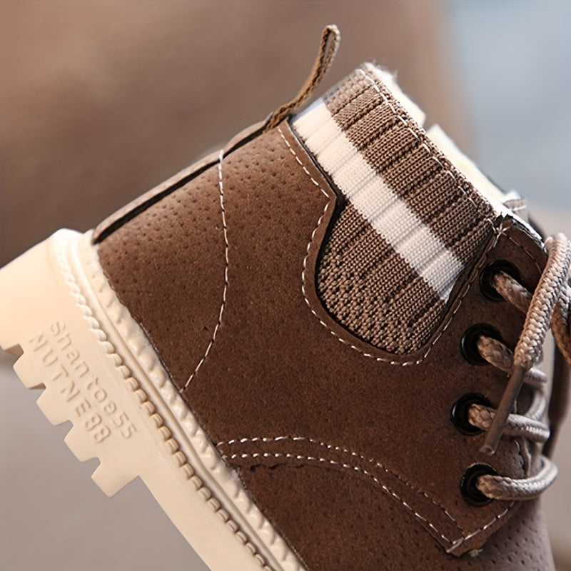 Levoire | Chaussures À Lacets Fleece Doublées Chaussures Pour Bébés Bottes Pour Enfants