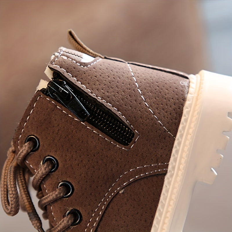 Levoire | Chaussures À Lacets Fleece Doublées Chaussures Pour Bébés Bottes Pour Enfants