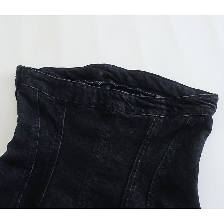 Levoire | Robe Femme Sans Bretelles Cool Avec Look Jean