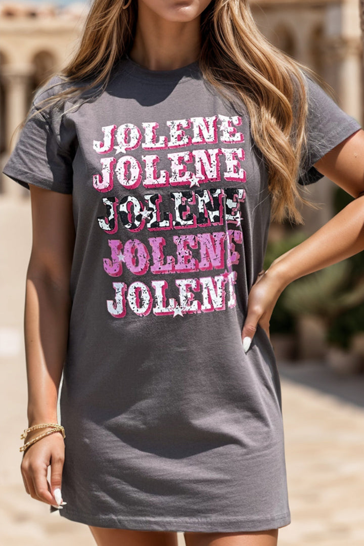 Levoire | JOLENE Col rond Manches courtes T-shirt Gris foncé