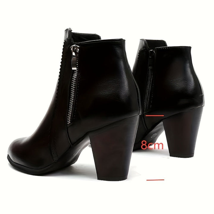 Levoire | Bottes À Cheville À Bout Rond Et À Talon Épais