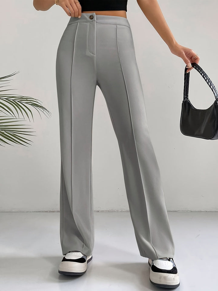 Levoire | Pantalons Slim Taille Haute Élégants gris