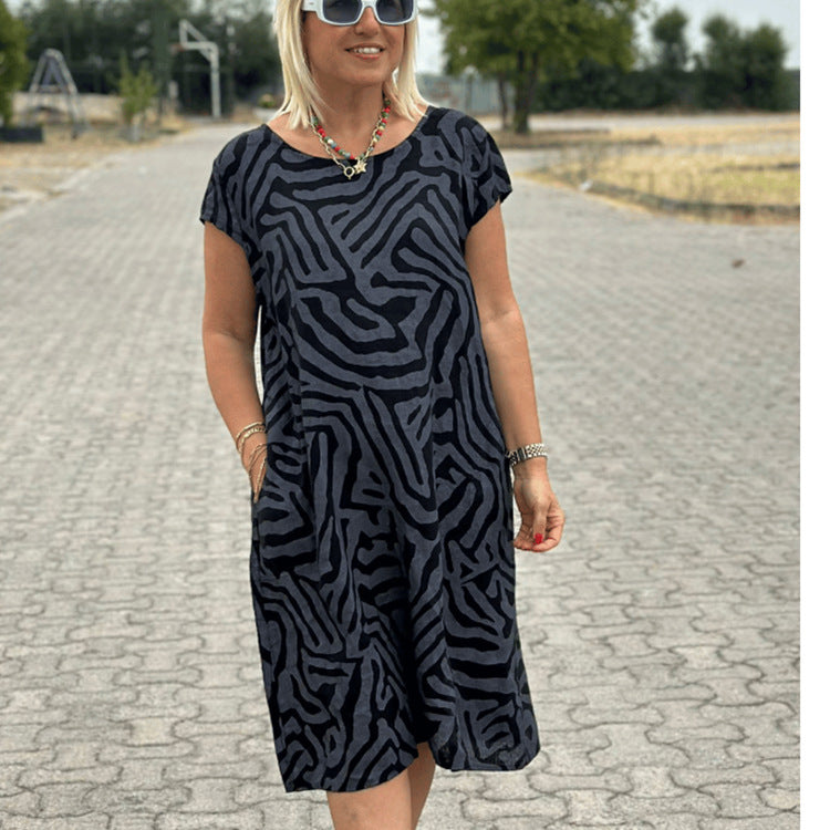 Levoire | Robe Fleurie Léopard Bohème Noir