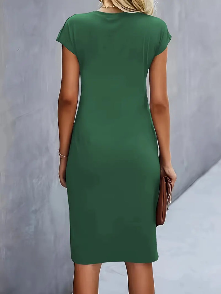 Levoire | Robe Unie Avec Encolure Ronde Et Encolure Ronde