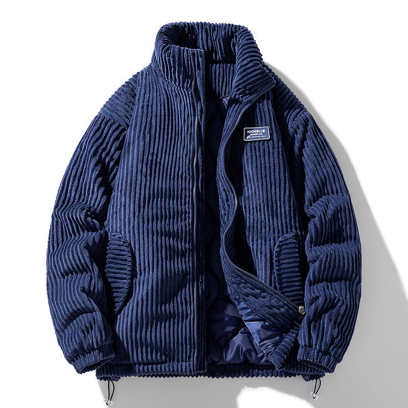 Levoire | Veste En Corduroy Rétro Épaisse Bleu