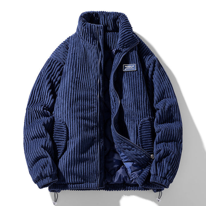 Levoire | Veste En Corduroy Rétro Épaisse Bleu