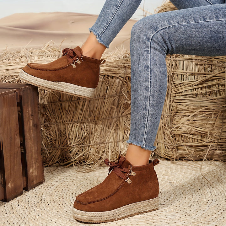 Levoire | Bottines À Lacets Bordeaux Pour Femmes