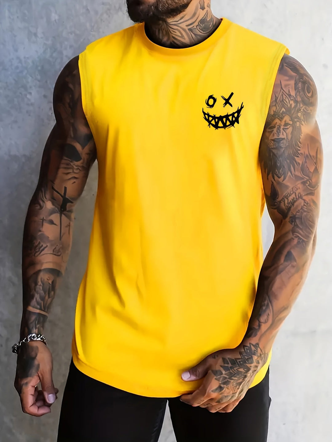 Levoire | Visage Souriant T-Shirt Jaune