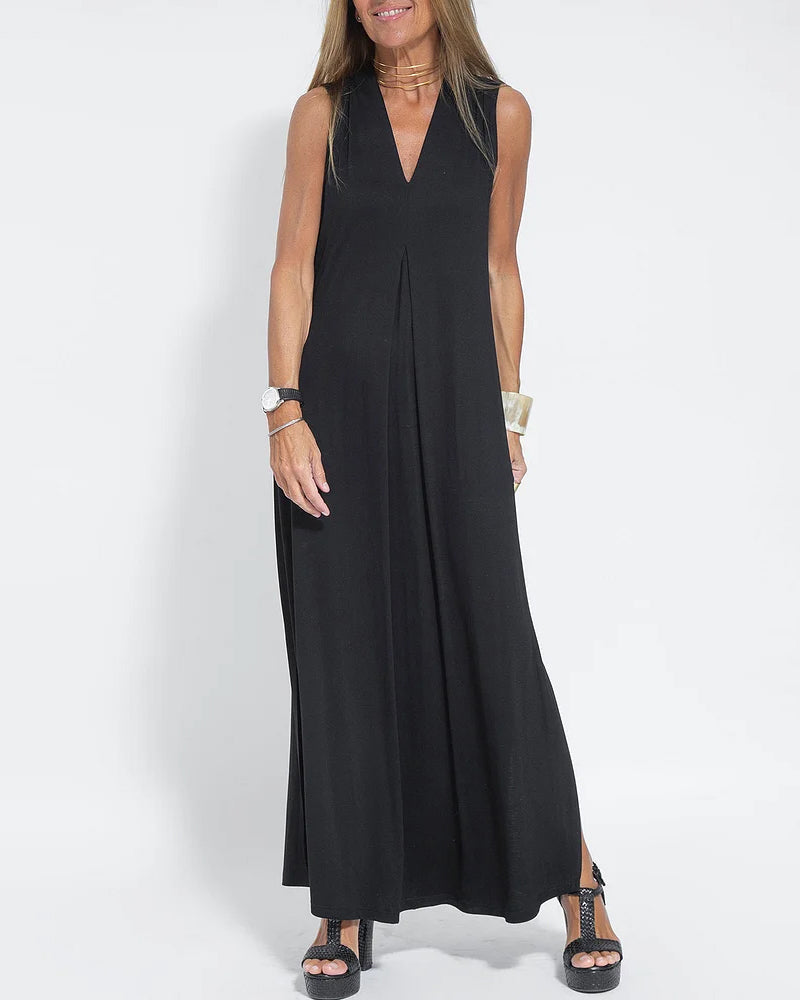 Levoire | Caro - Robe Maxi sans Manches Noir