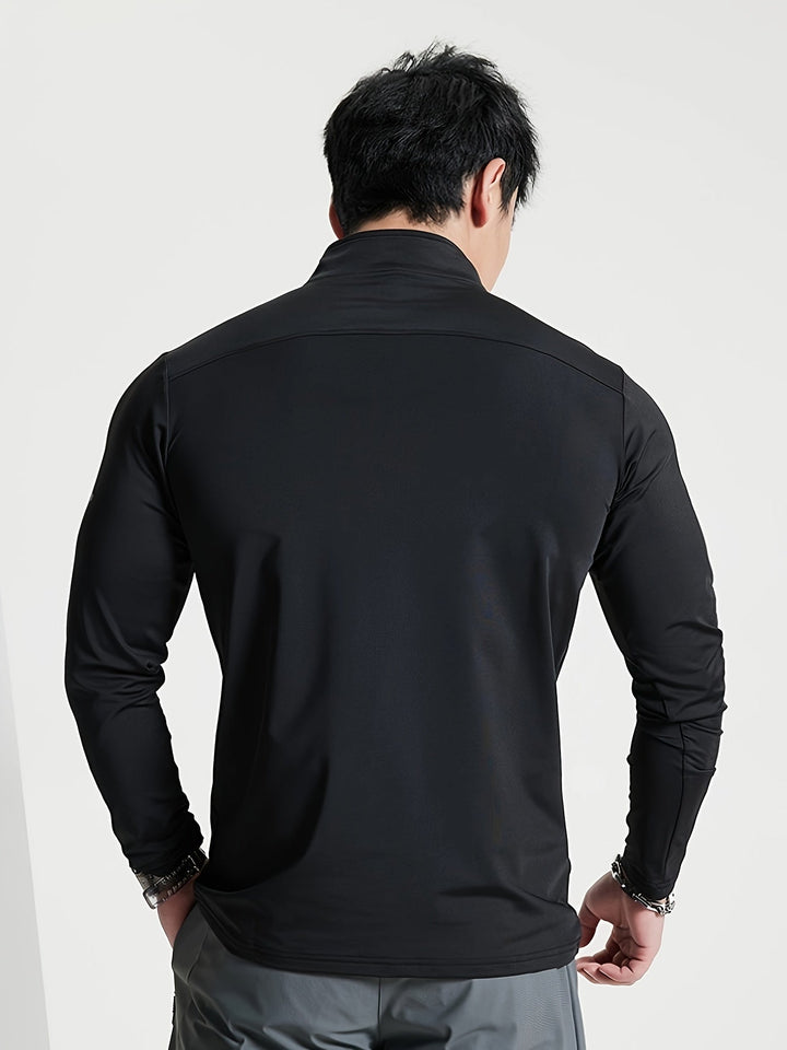 Levoire | Slim Fit Henley Shirt Avec Demi-Zip Et Col Montant