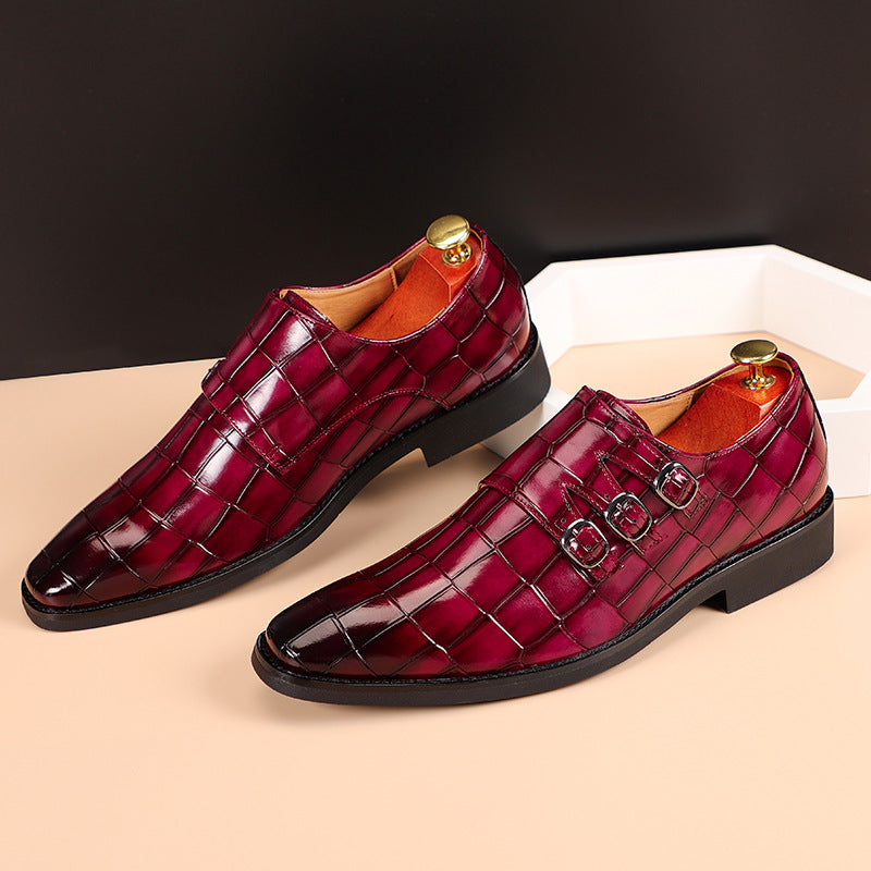 Levoire | Crocodile Élégants Chaussures À Trois Boucles lilas