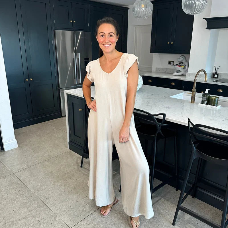 Levoire | Combinaison D'Été Sans Manches Confortable Abricot