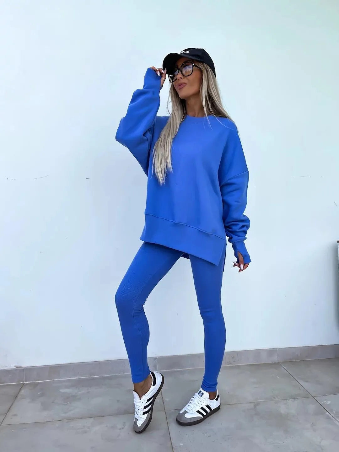 Levoire | Ensemble décontracté pour femmes à manches longues Bleu