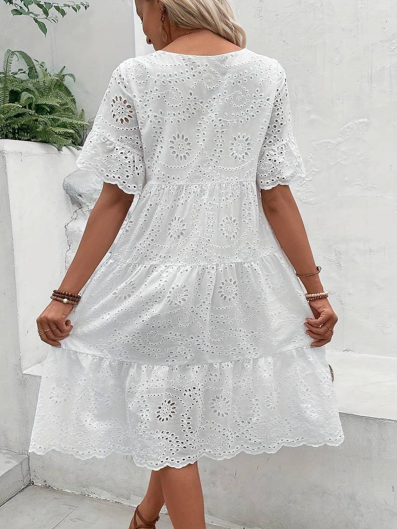 Levoire | Robe Décontractée À Manches Courtes Avec Col Rond