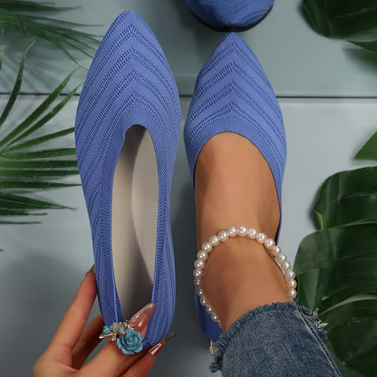 Levoire | Comfortable Pointed Toe Glide Shoes Bleu