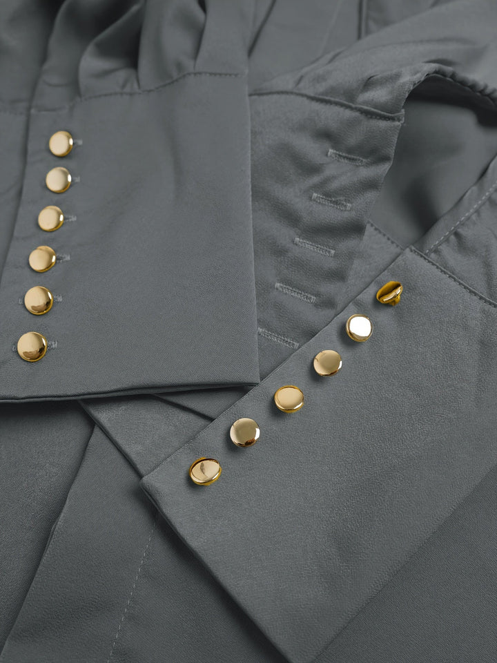 Levoire | Femmes Chemise En Satin Élégante, Col Revers Avec Détails De Boutons