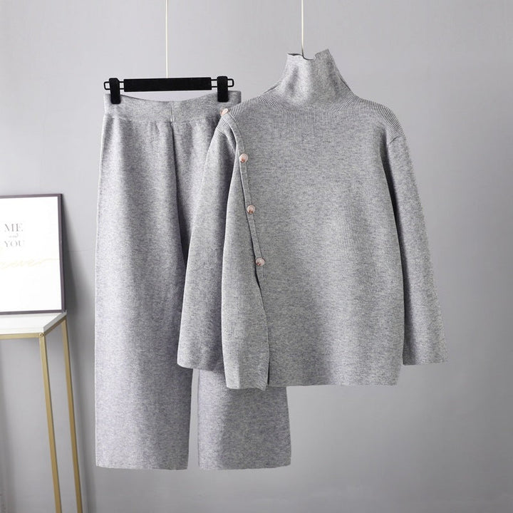 Levoire | Pull À Col Ronde Et Pantalons En Tricot Amples