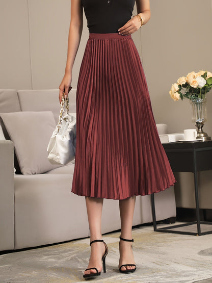 Levoire | Jupes Plissées Élégantes En A Bordeaux rouge
