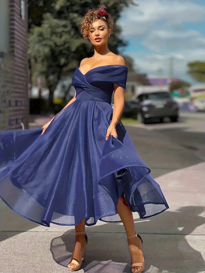 Levoire | Robe de demoiselle d'honneur élégante pour votre jour spécial Bleu