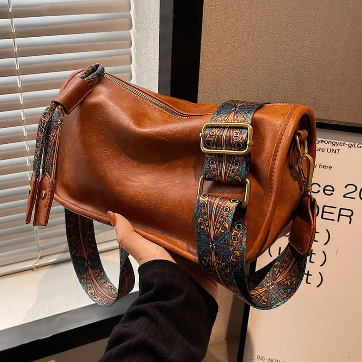 Levoire | Sac Bandoulière Avec Motif Graphique Braun 15x10x27