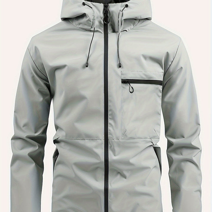 Levoire | Veste À Capuche Décontractée Pour Hommes Avec Poches Zippées Gris clair