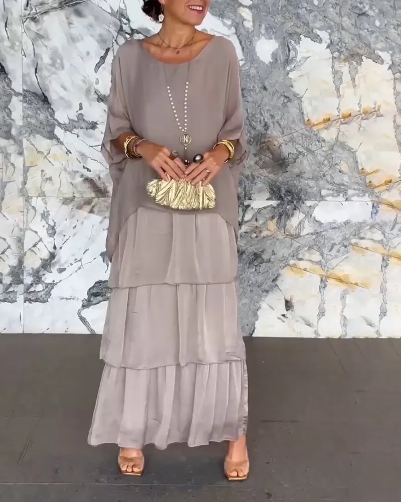 Levoire | Robe ample de style artistique Gris argenté