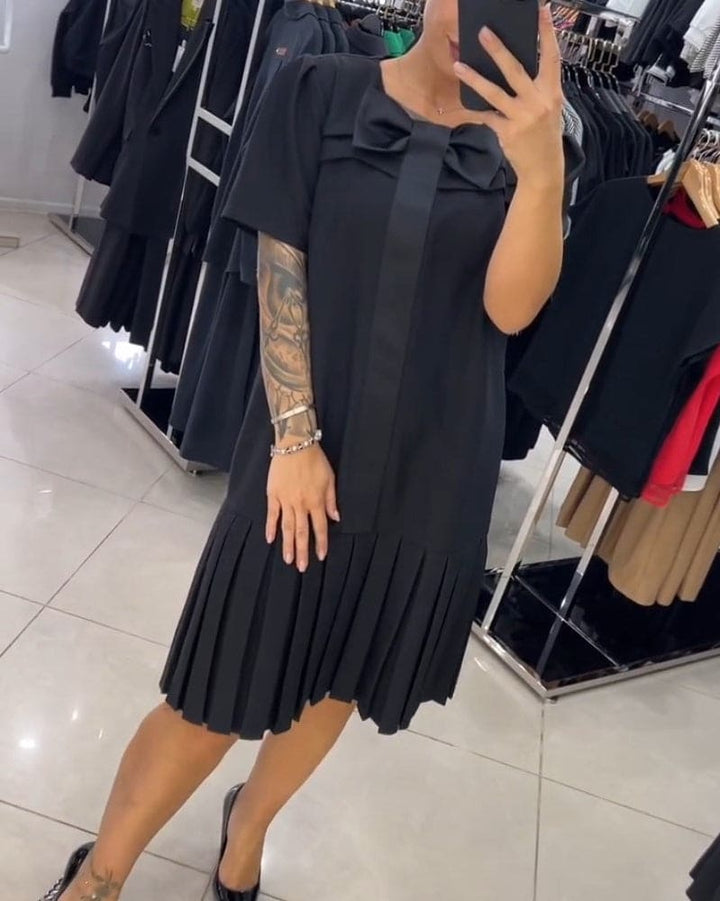 Levoire | Robe À Manches Courtes Et À Ourlet Froncé