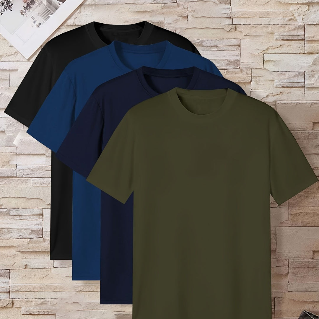 Levoire | T-Shirts Unisexe Décontractés Unis Couleur mélangée 2