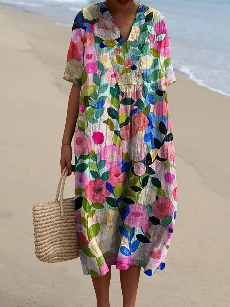 Levoire | fluide pour femme avec imprimé floral printanier coloré Multicolore