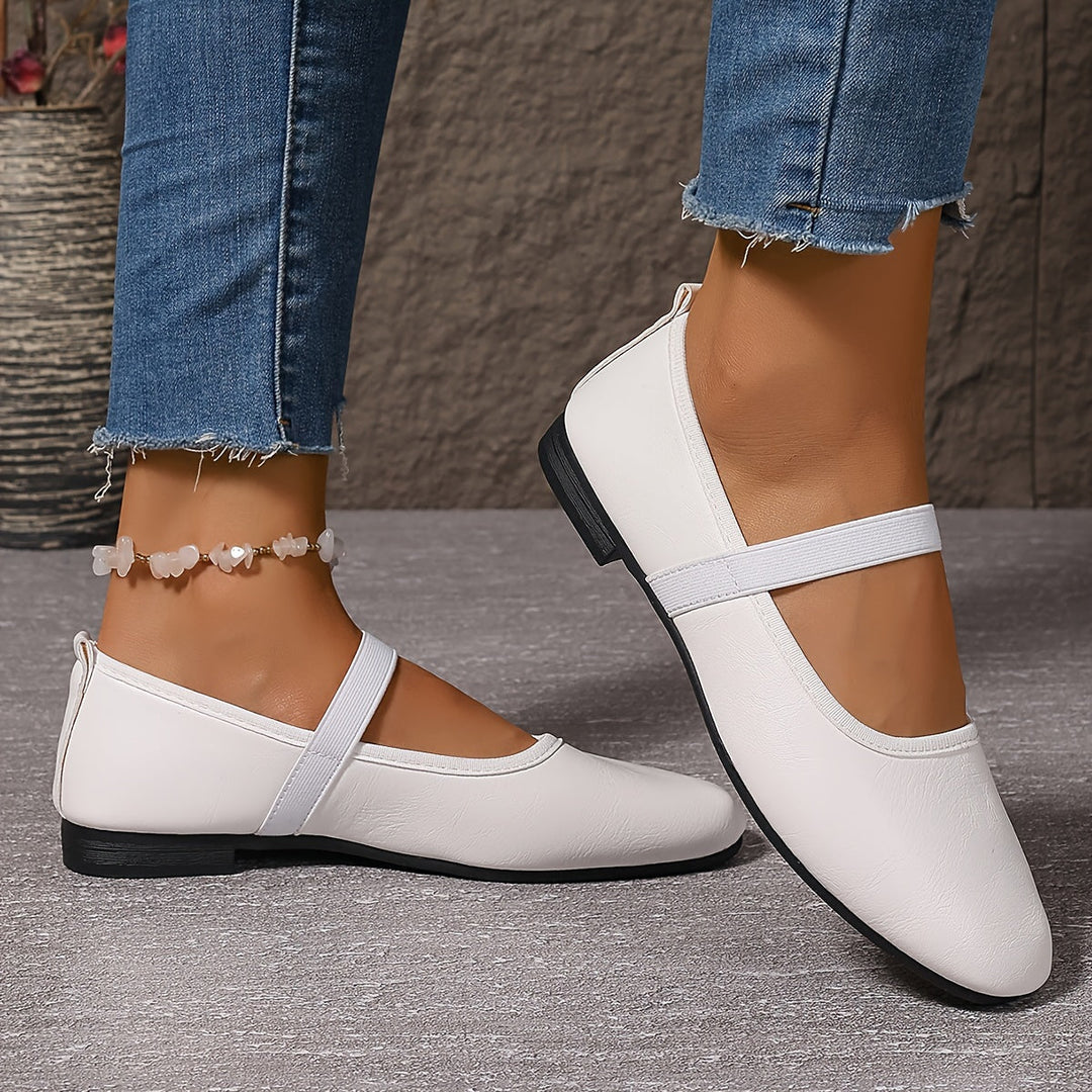 Levoire | Élégantes Ballerines Mary Jane Blanches Blanc 37