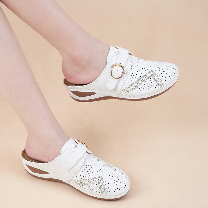 Levoire | Sandales De Sport Confortables Et Sculptantes En Couleur Unie Blanc