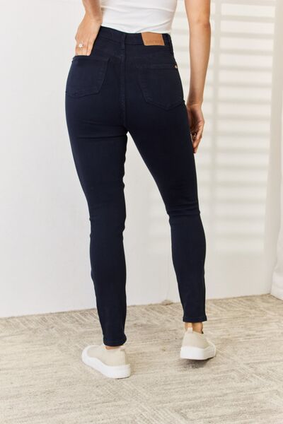 Levoire | Jeans Skinny Noirs Teintés Avec Contrôle Du Ventre