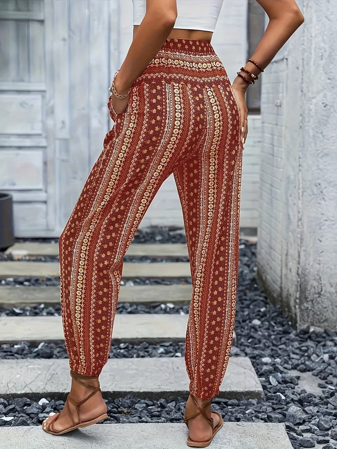 Levoire | Pantalon Imprimé Taille Haute Instant Boho Vibe