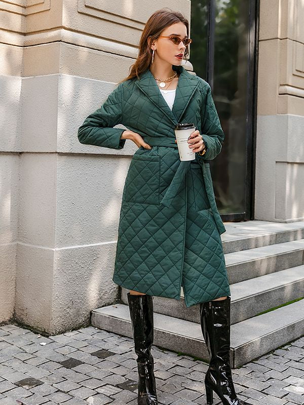 Levoire | Manteaux Avec Ceinture Pour Femmes Vert