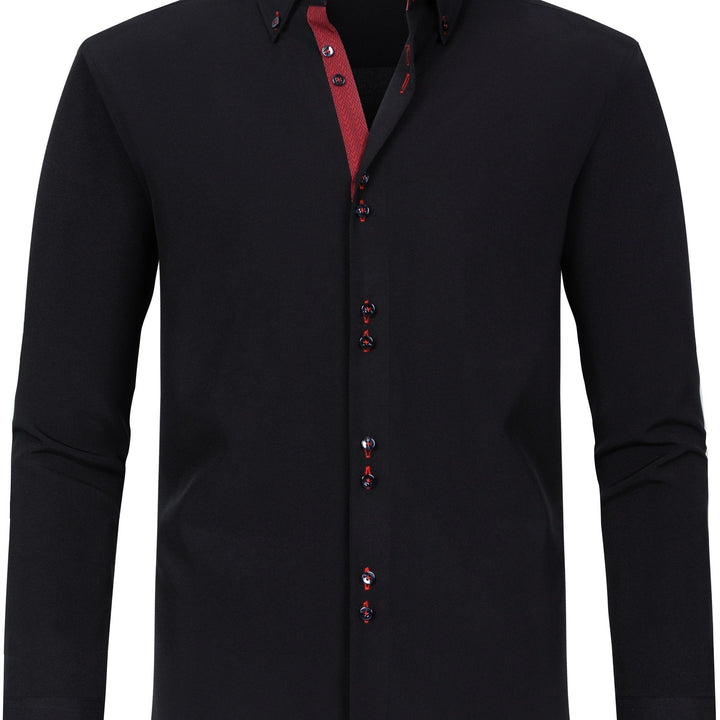 Levoire | Chemise Pour Homme Unie Avec Col Retourné Pour Des Apparitions Élégantes