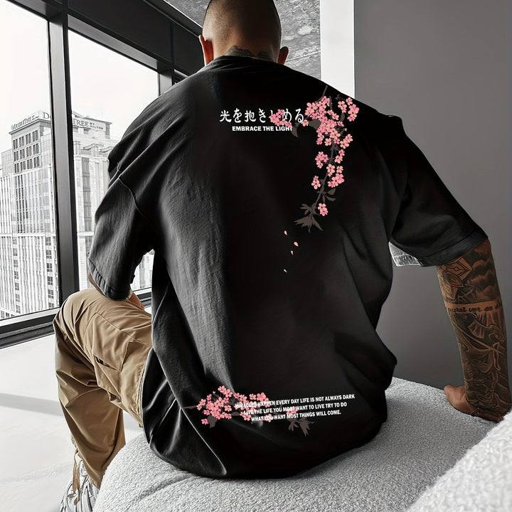 Levoire | Chemise D'Extérieur Pour Hommes Avec Motif De Fleurs De Cerisier